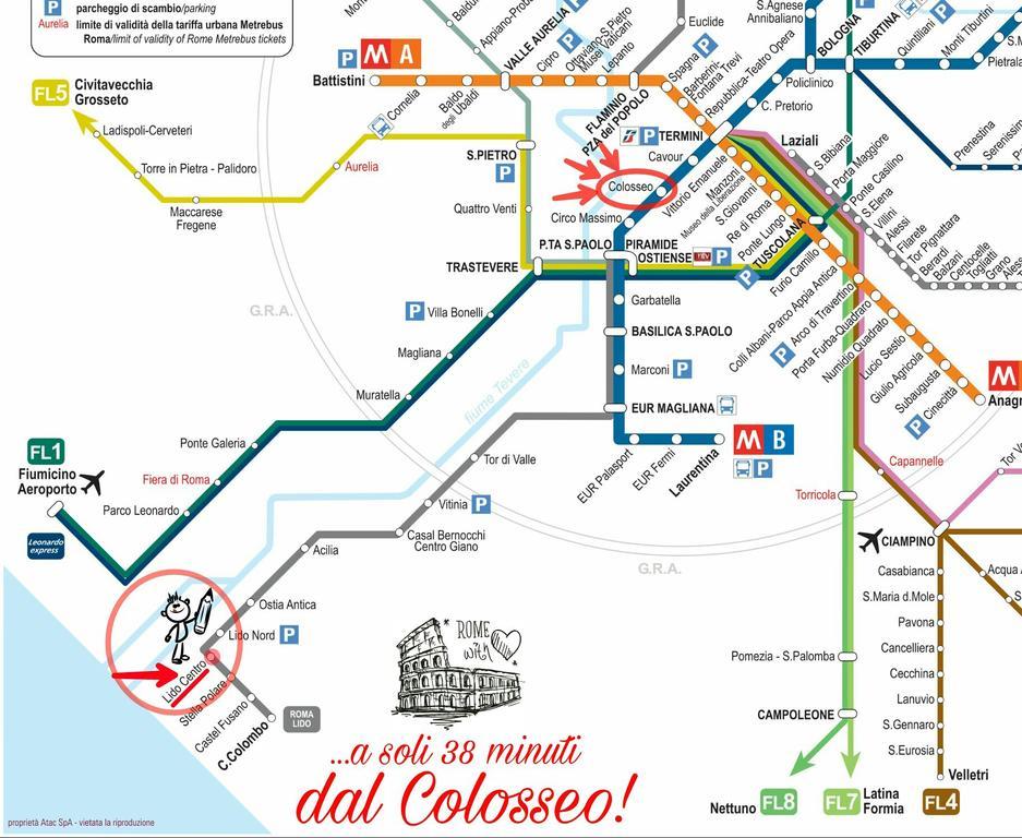 Mary'S Penthouse Apartment Lido di Ostia Luaran gambar
